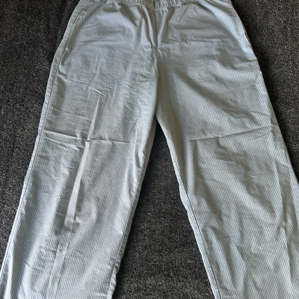 Unisex, blue and white lounge Striped Pants